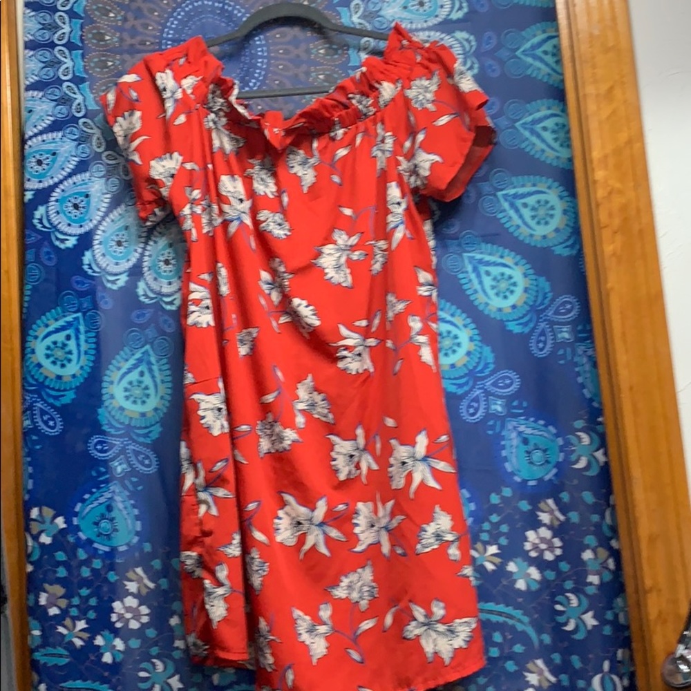 Off the should red dress